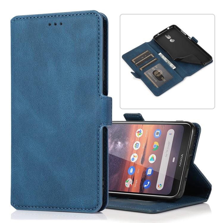 For Nokia 3.2 Retro Magnetic Closing Clasp Horizontal Flip Leather Case with Holder & Card Slots & Photo Frame & Wallet