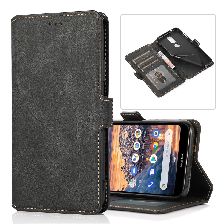 For Nokia 4.2 Retro Magnetic Closing Clasp Horizontal Flip Leather Case with Holder & Card Slots & Photo Frame & Wallet