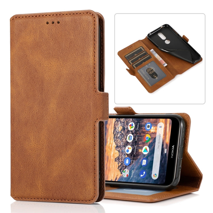 For Nokia 4.2 Retro Magnetic Closing Clasp Horizontal Flip Leather Case with Holder & Card Slots & Photo Frame & Wallet