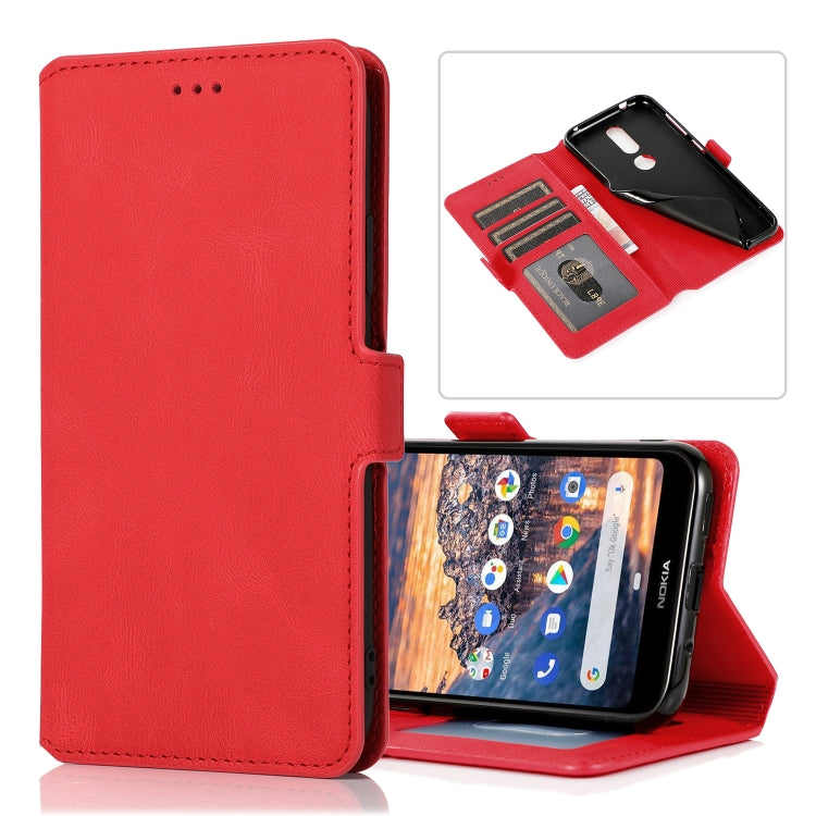 For Nokia 4.2 Retro Magnetic Closing Clasp Horizontal Flip Leather Case with Holder & Card Slots & Photo Frame & Wallet