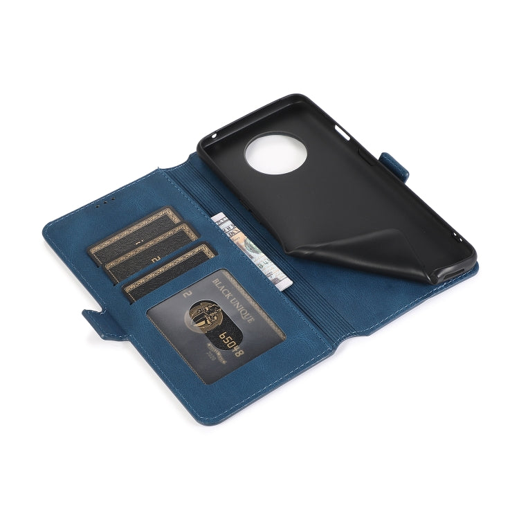 For OnePlus 7T Retro Magnetic Closing Clasp Horizontal Flip Leather Case with Holder & Card Slots & Photo Frame & Wallet