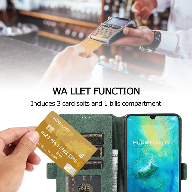 For Huawei Mate 20 Retro Magnetic Closing Clasp Horizontal Flip Leather Case with Holder & Card Slots & Photo Frame & Wallet