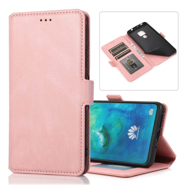 For Huawei Mate 20 Retro Magnetic Closing Clasp Horizontal Flip Leather Case with Holder & Card Slots & Photo Frame & Wallet