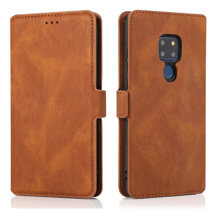 For Huawei Mate 20 Retro Magnetic Closing Clasp Horizontal Flip Leather Case with Holder & Card Slots & Photo Frame & Wallet