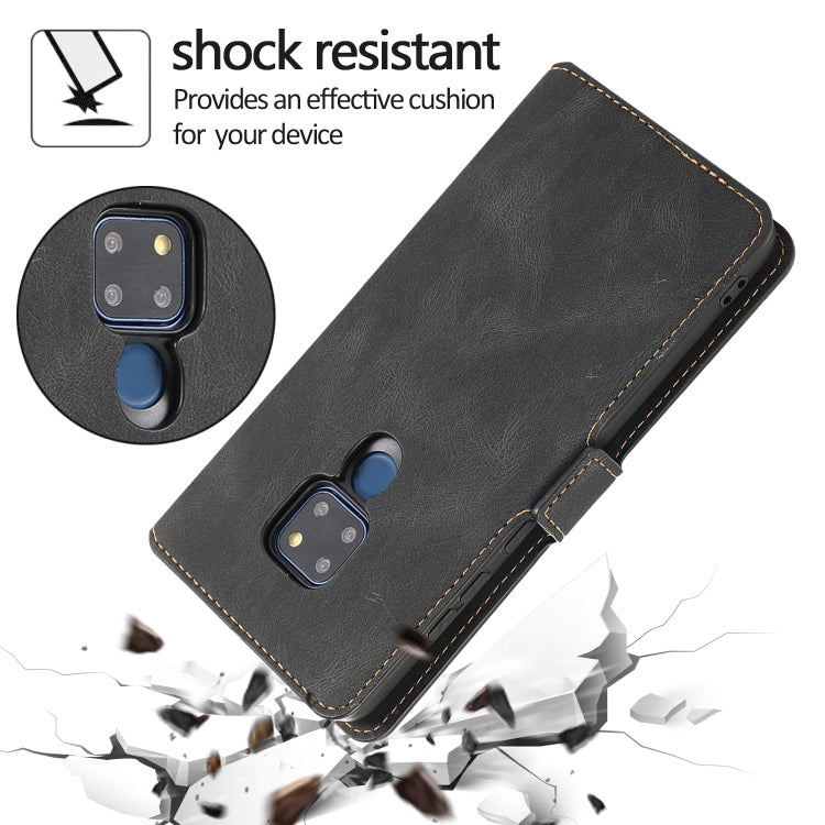 For Huawei Mate 20 Retro Magnetic Closing Clasp Horizontal Flip Leather Case with Holder & Card Slots & Photo Frame & Wallet