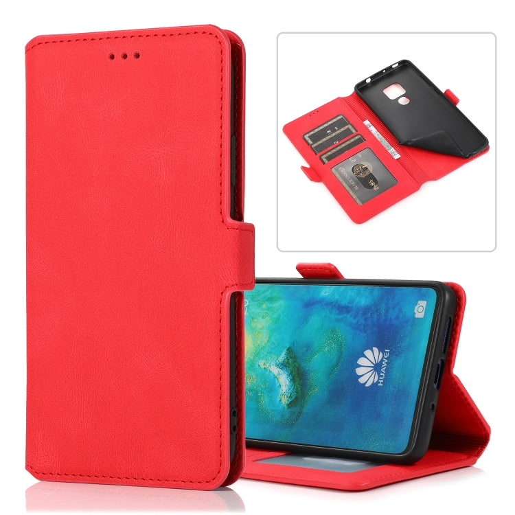 For Huawei Mate 20 Retro Magnetic Closing Clasp Horizontal Flip Leather Case with Holder & Card Slots & Photo Frame & Wallet