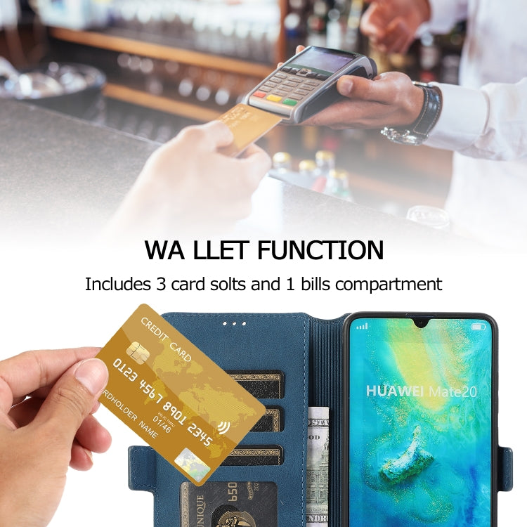 For Huawei Mate 20 Retro Magnetic Closing Clasp Horizontal Flip Leather Case with Holder & Card Slots & Photo Frame & Wallet