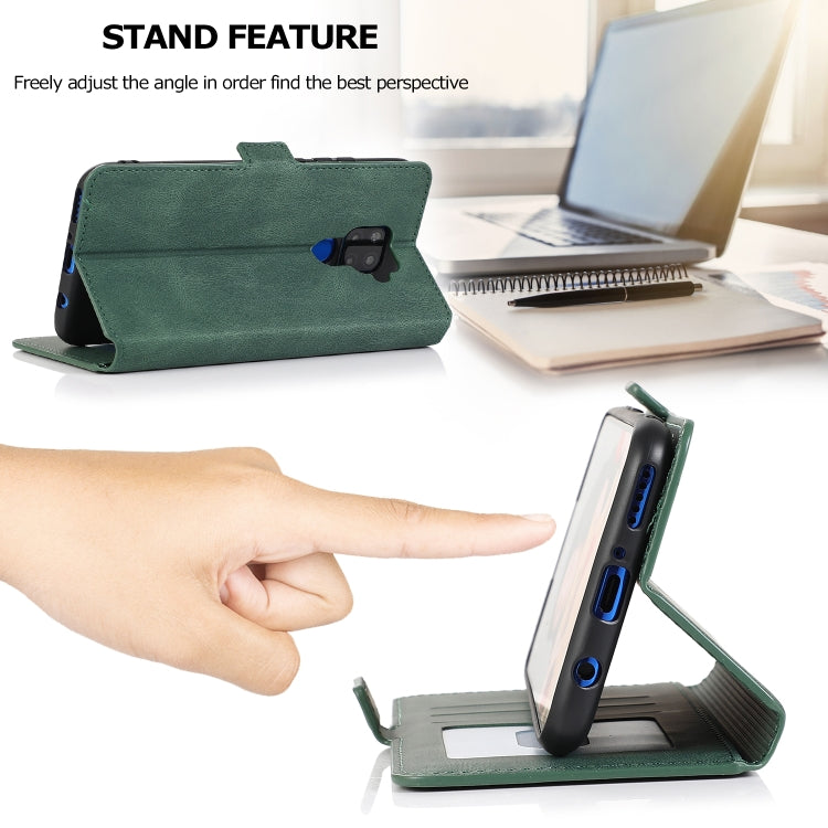 For Huawei Mate 30 Lite Retro Magnetic Closing Clasp Horizontal Flip Leather Case with Holder & Card Slots & Photo Frame & Wallet