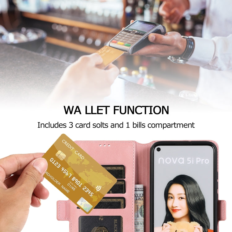 For Huawei Mate 30 Lite Retro Magnetic Closing Clasp Horizontal Flip Leather Case with Holder & Card Slots & Photo Frame & Wallet