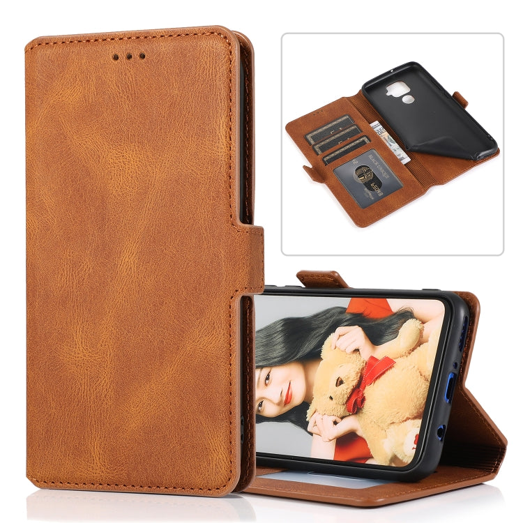 For Huawei Mate 30 Lite Retro Magnetic Closing Clasp Horizontal Flip Leather Case with Holder & Card Slots & Photo Frame & Wallet