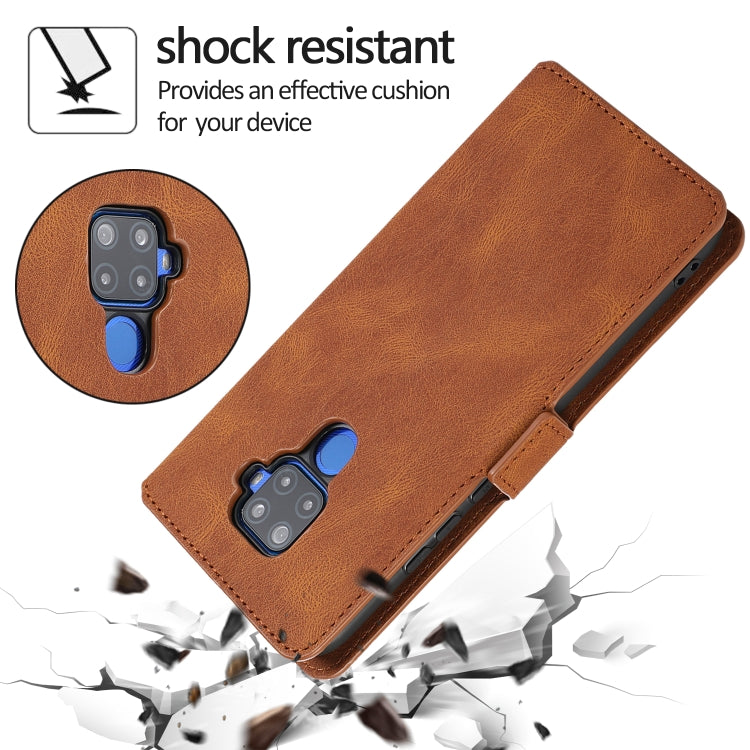 For Huawei Mate 30 Lite Retro Magnetic Closing Clasp Horizontal Flip Leather Case with Holder & Card Slots & Photo Frame & Wallet