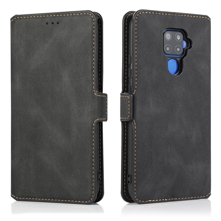 For Huawei Mate 30 Lite Retro Magnetic Closing Clasp Horizontal Flip Leather Case with Holder & Card Slots & Photo Frame & Wallet