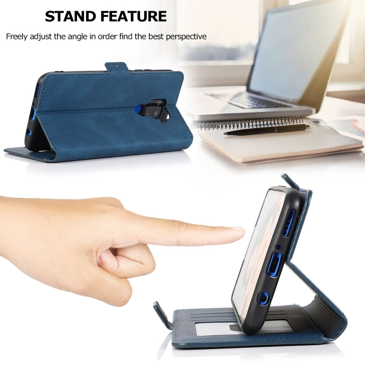 For Huawei Mate 30 Lite Retro Magnetic Closing Clasp Horizontal Flip Leather Case with Holder & Card Slots & Photo Frame & Wallet