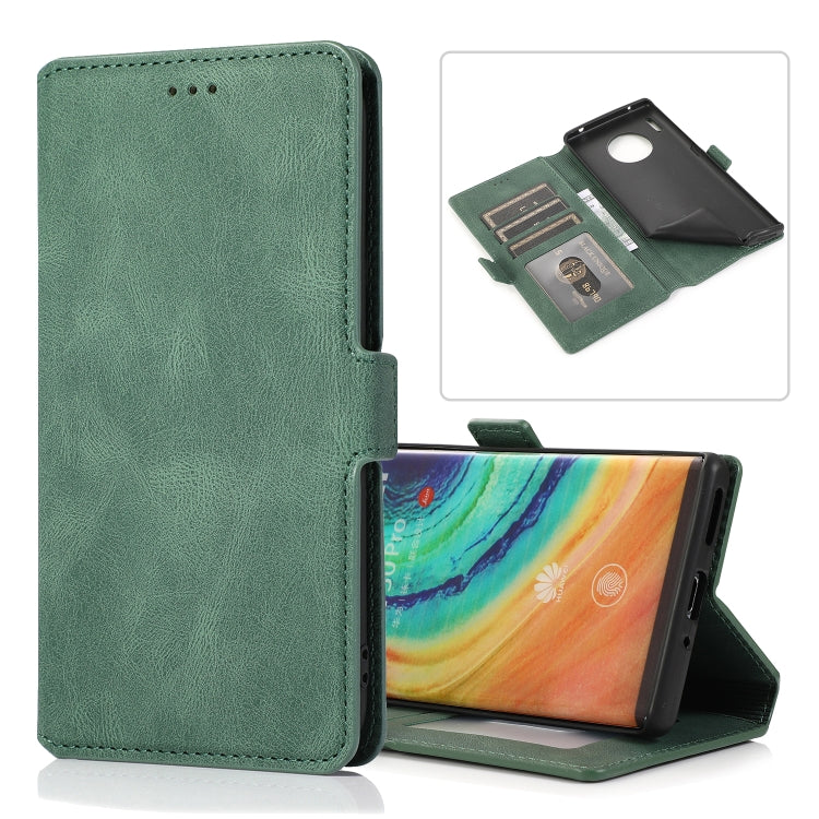 For Huawei Mate 30 Pro Retro Magnetic Closing Clasp Horizontal Flip Leather Case with Holder & Card Slots & Photo Frame & Wallet