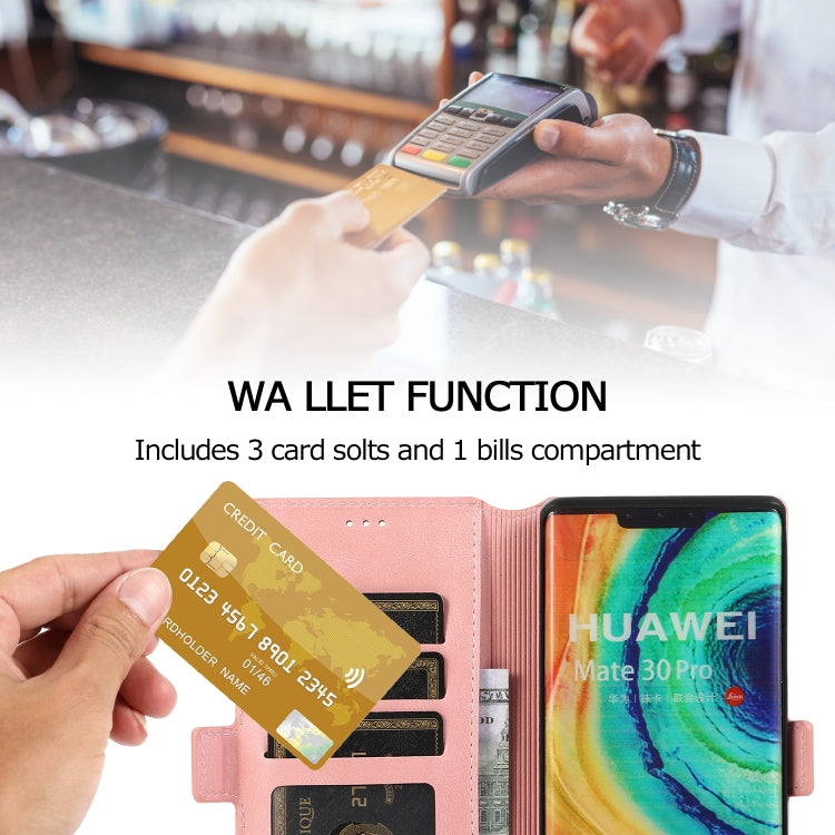 For Huawei Mate 30 Pro Retro Magnetic Closing Clasp Horizontal Flip Leather Case with Holder & Card Slots & Photo Frame & Wallet