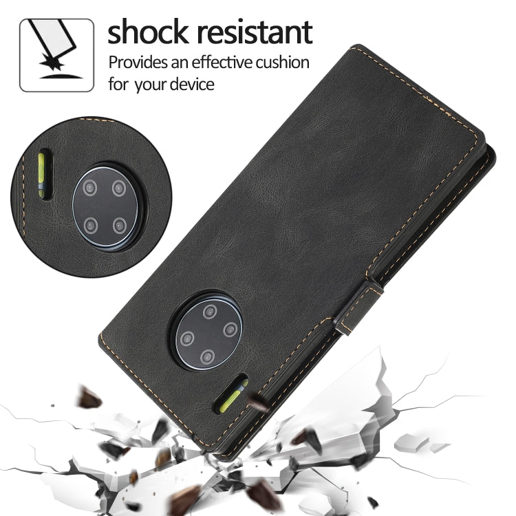 For Huawei Mate 30 Pro Retro Magnetic Closing Clasp Horizontal Flip Leather Case with Holder & Card Slots & Photo Frame & Wallet