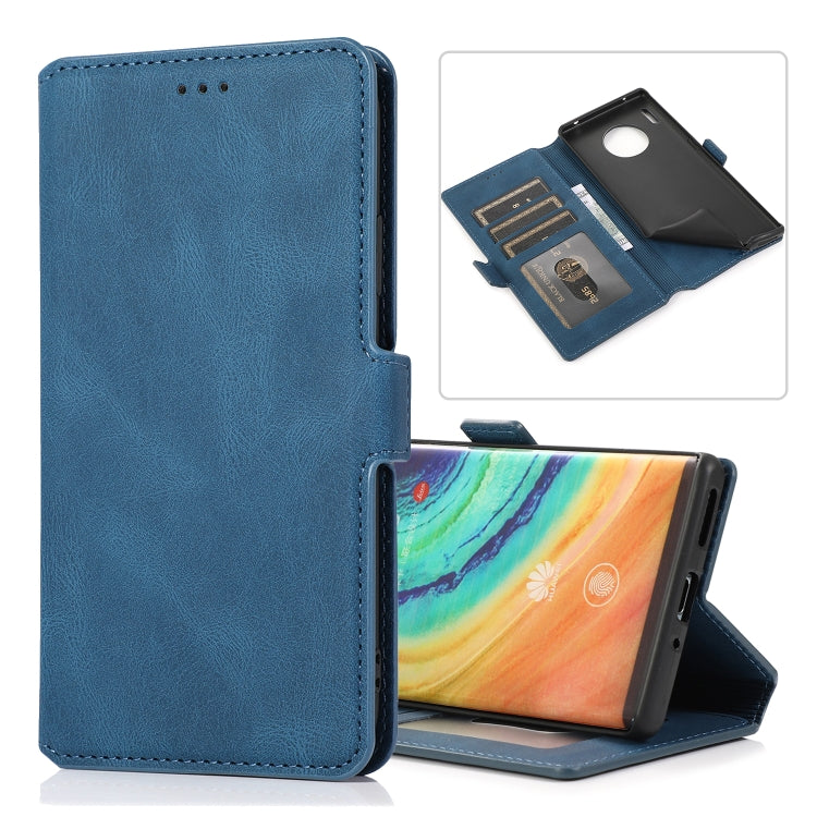 For Huawei Mate 30 Pro Retro Magnetic Closing Clasp Horizontal Flip Leather Case with Holder & Card Slots & Photo Frame & Wallet