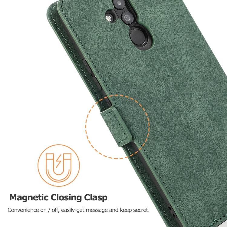 For Huawei Mate 20 Lite Retro Magnetic Closing Clasp Horizontal Flip Leather Case with Holder & Card Slots & Photo Frame & Wallet