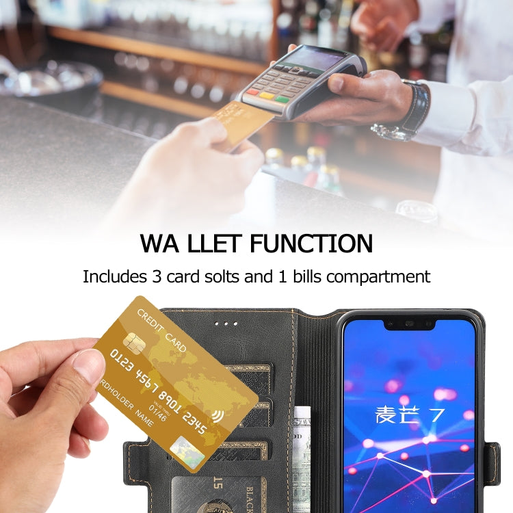 For Huawei Mate 20 Lite Retro Magnetic Closing Clasp Horizontal Flip Leather Case with Holder & Card Slots & Photo Frame & Wallet
