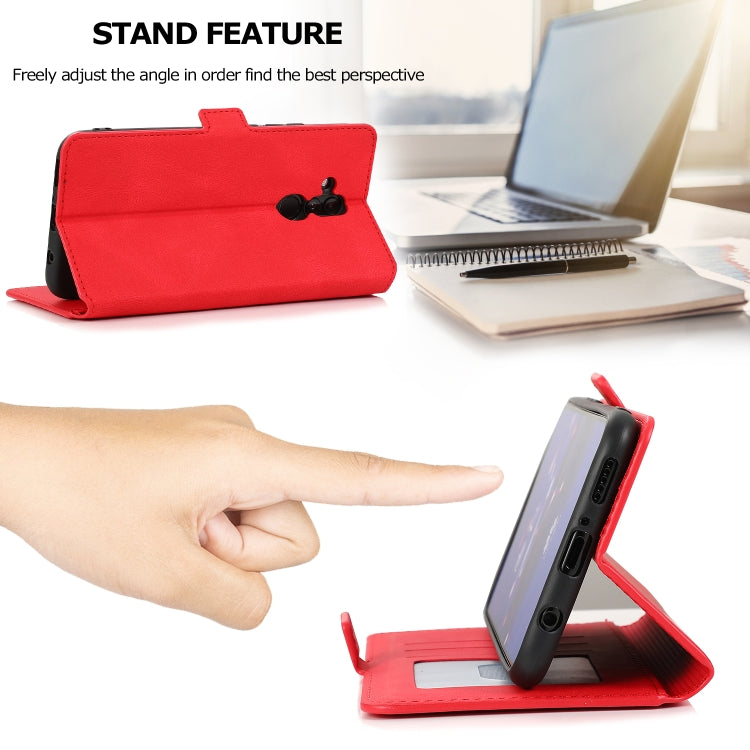 For Huawei Mate 20 Lite Retro Magnetic Closing Clasp Horizontal Flip Leather Case with Holder & Card Slots & Photo Frame & Wallet