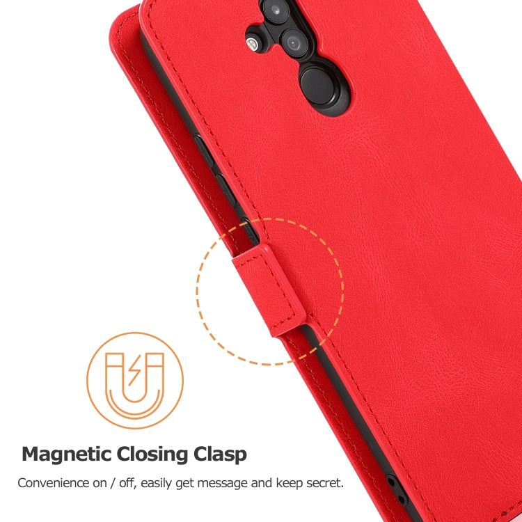 For Huawei Mate 20 Lite Retro Magnetic Closing Clasp Horizontal Flip Leather Case with Holder & Card Slots & Photo Frame & Wallet