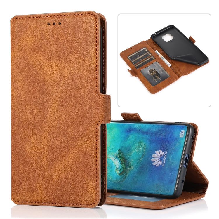 For Huawei Mate 20 Pro Retro Magnetic Closing Clasp Horizontal Flip Leather Case with Holder & Card Slots & Photo Frame & Wallet