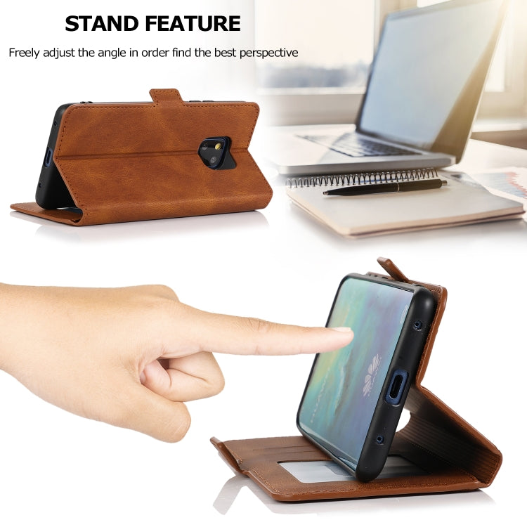 For Huawei Mate 20 Pro Retro Magnetic Closing Clasp Horizontal Flip Leather Case with Holder & Card Slots & Photo Frame & Wallet