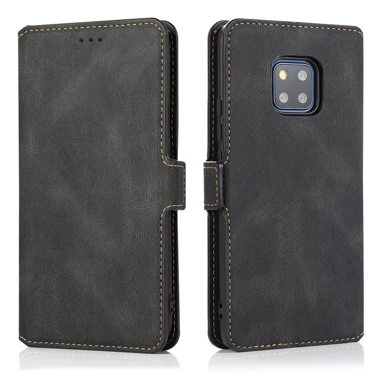 For Huawei Mate 20 Pro Retro Magnetic Closing Clasp Horizontal Flip Leather Case with Holder & Card Slots & Photo Frame & Wallet