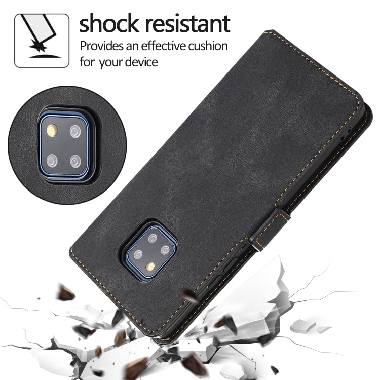 For Huawei Mate 20 Pro Retro Magnetic Closing Clasp Horizontal Flip Leather Case with Holder & Card Slots & Photo Frame & Wallet