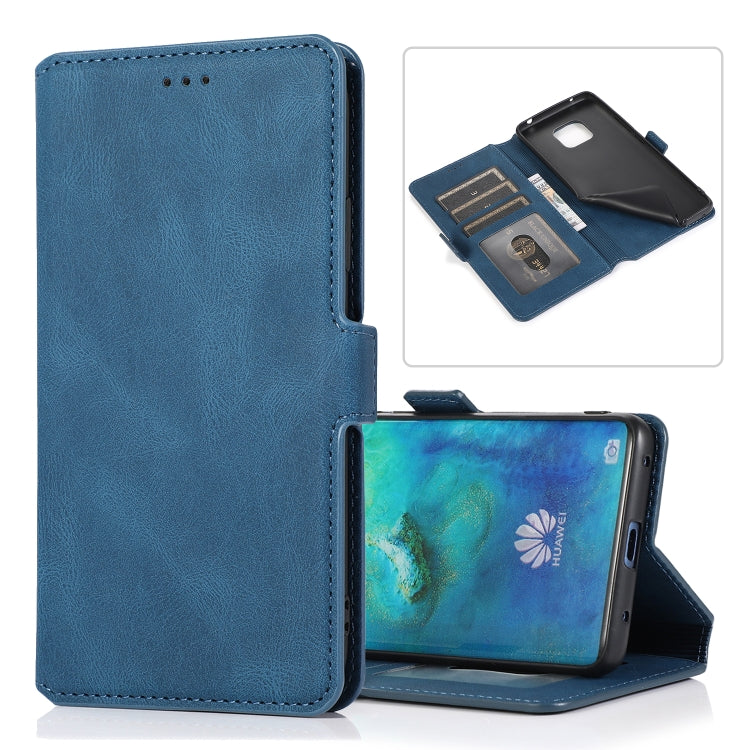 For Huawei Mate 20 Pro Retro Magnetic Closing Clasp Horizontal Flip Leather Case with Holder & Card Slots & Photo Frame & Wallet