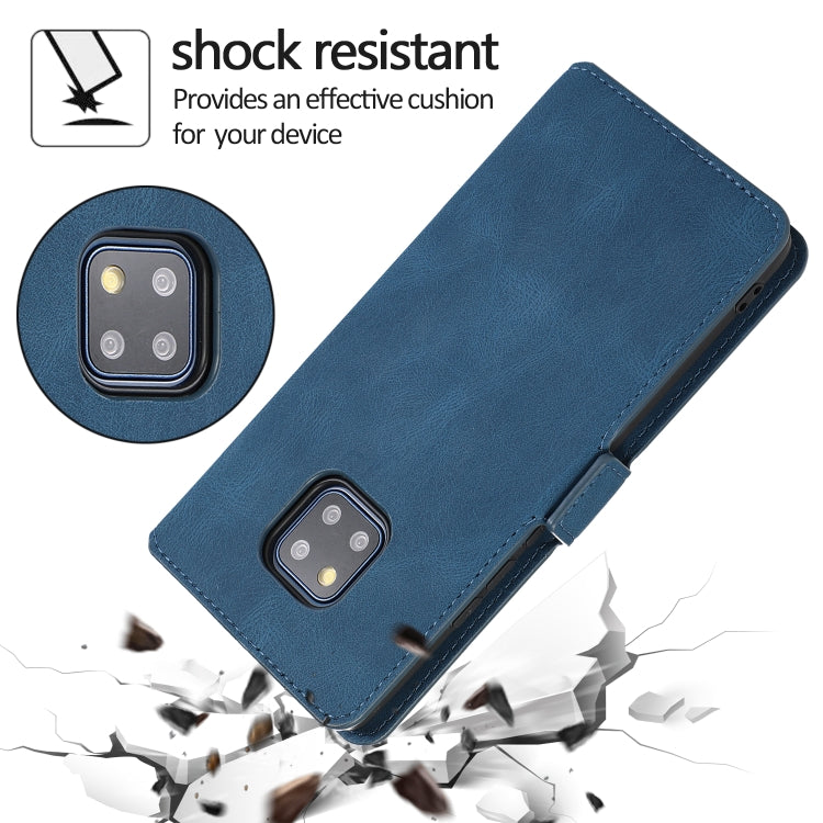 For Huawei Mate 20 Pro Retro Magnetic Closing Clasp Horizontal Flip Leather Case with Holder & Card Slots & Photo Frame & Wallet