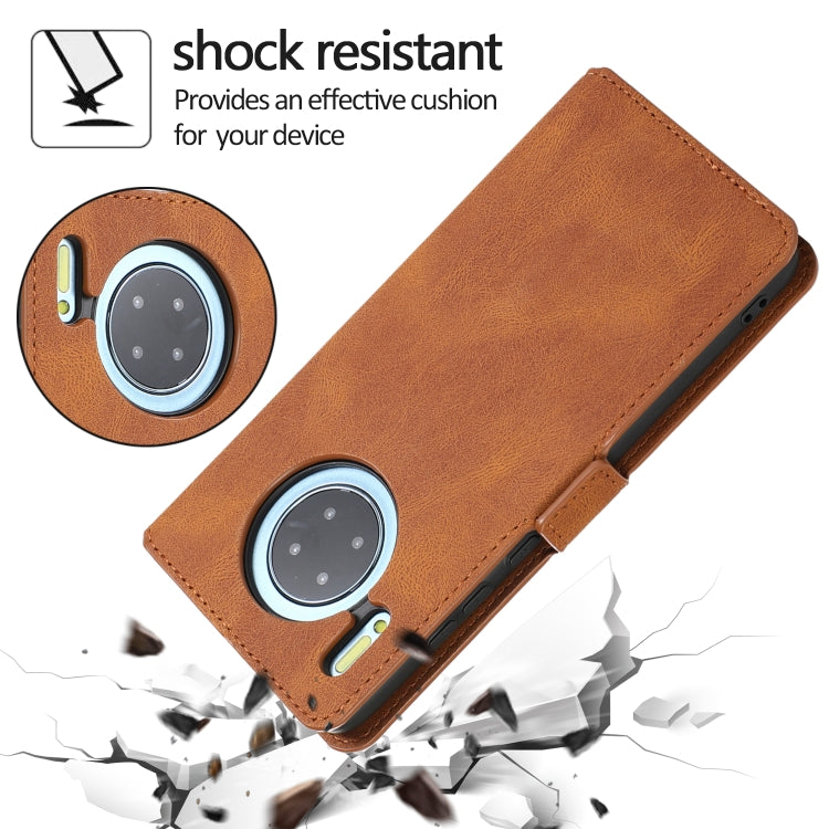 For Huawei Mate 30 Retro Magnetic Closing Clasp Horizontal Flip Leather Case with Holder & Card Slots & Photo Frame & Wallet