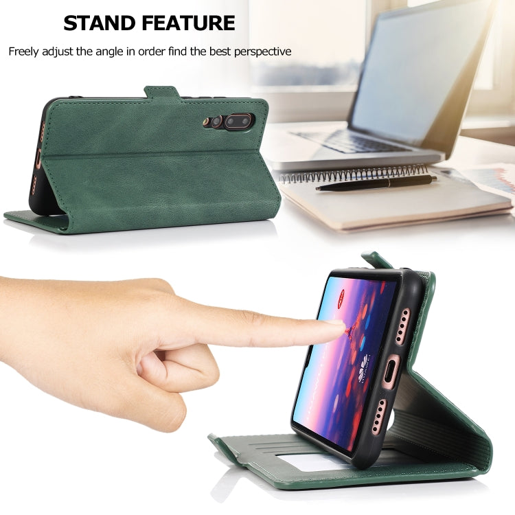 For Huawei P20 Pro Retro Magnetic Closing Clasp Horizontal Flip Leather Case with Holder & Card Slots & Photo Frame & Wallet