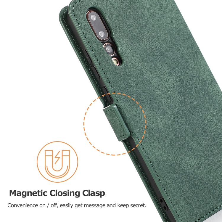 For Huawei P20 Pro Retro Magnetic Closing Clasp Horizontal Flip Leather Case with Holder & Card Slots & Photo Frame & Wallet