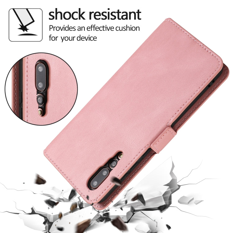 For Huawei P20 Pro Retro Magnetic Closing Clasp Horizontal Flip Leather Case with Holder & Card Slots & Photo Frame & Wallet