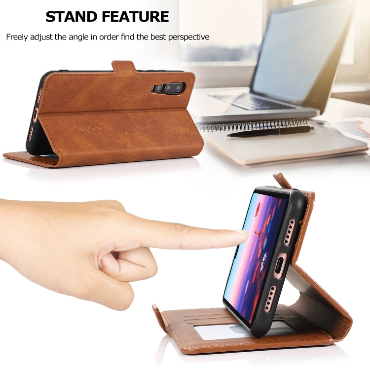 For Huawei P20 Pro Retro Magnetic Closing Clasp Horizontal Flip Leather Case with Holder & Card Slots & Photo Frame & Wallet