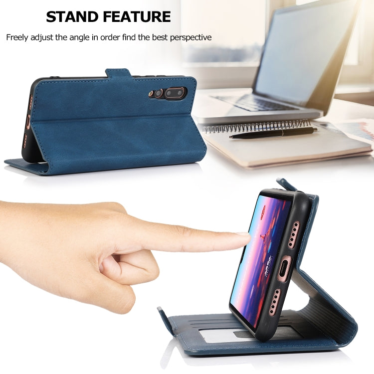 For Huawei P20 Pro Retro Magnetic Closing Clasp Horizontal Flip Leather Case with Holder & Card Slots & Photo Frame & Wallet