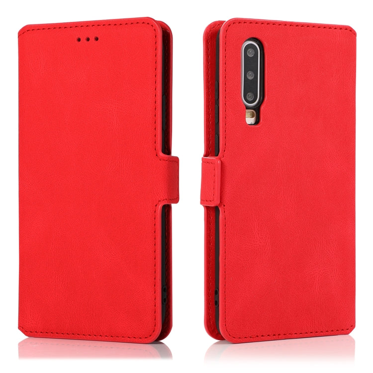 For Huawei P30 Retro Magnetic Closing Clasp Horizontal Flip Leather Case with Holder & Card Slots & Photo Frame & Wallet
