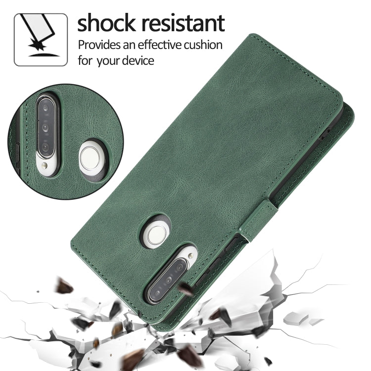 For Huawei P30 Lite Retro Magnetic Closing Clasp Horizontal Flip Leather Case with Holder & Card Slots & Photo Frame & Wallet