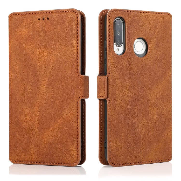 For Huawei P30 Lite Retro Magnetic Closing Clasp Horizontal Flip Leather Case with Holder & Card Slots & Photo Frame & Wallet