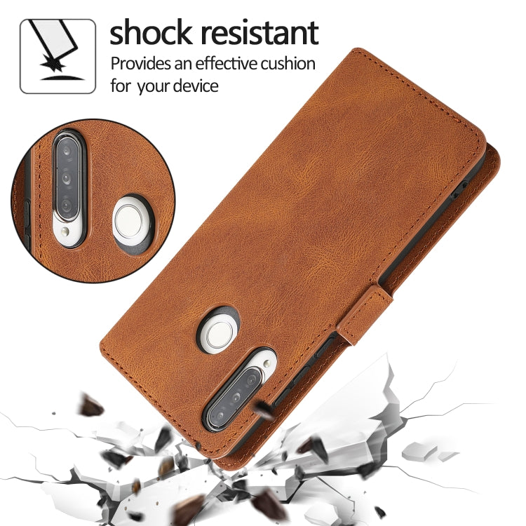 For Huawei P30 Lite Retro Magnetic Closing Clasp Horizontal Flip Leather Case with Holder & Card Slots & Photo Frame & Wallet