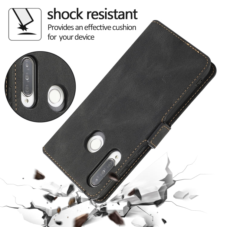 For Huawei P30 Lite Retro Magnetic Closing Clasp Horizontal Flip Leather Case with Holder & Card Slots & Photo Frame & Wallet