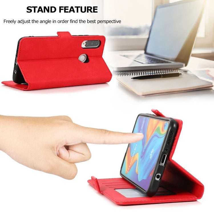 For Huawei P30 Lite Retro Magnetic Closing Clasp Horizontal Flip Leather Case with Holder & Card Slots & Photo Frame & Wallet