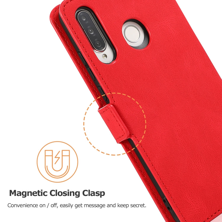 For Huawei P30 Lite Retro Magnetic Closing Clasp Horizontal Flip Leather Case with Holder & Card Slots & Photo Frame & Wallet