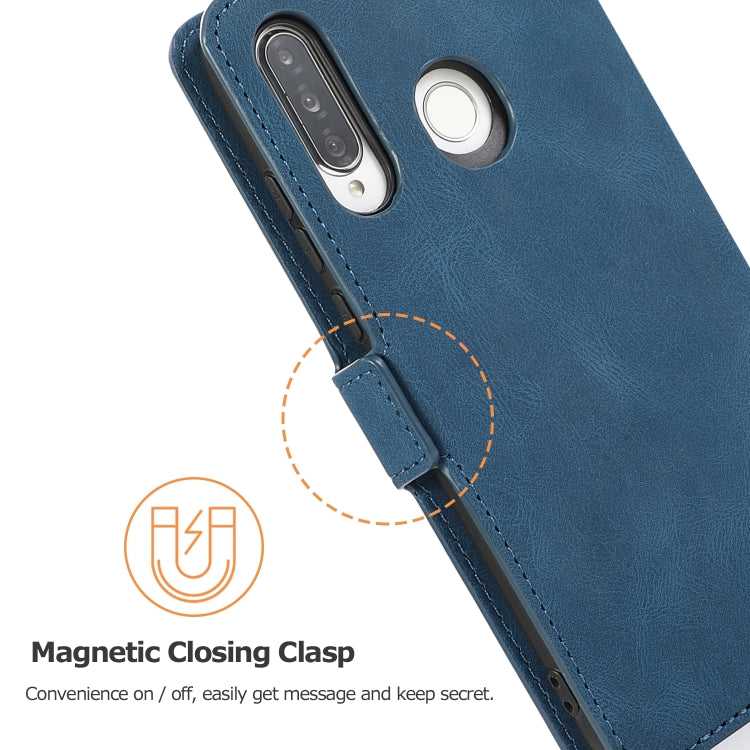For Huawei P30 Lite Retro Magnetic Closing Clasp Horizontal Flip Leather Case with Holder & Card Slots & Photo Frame & Wallet