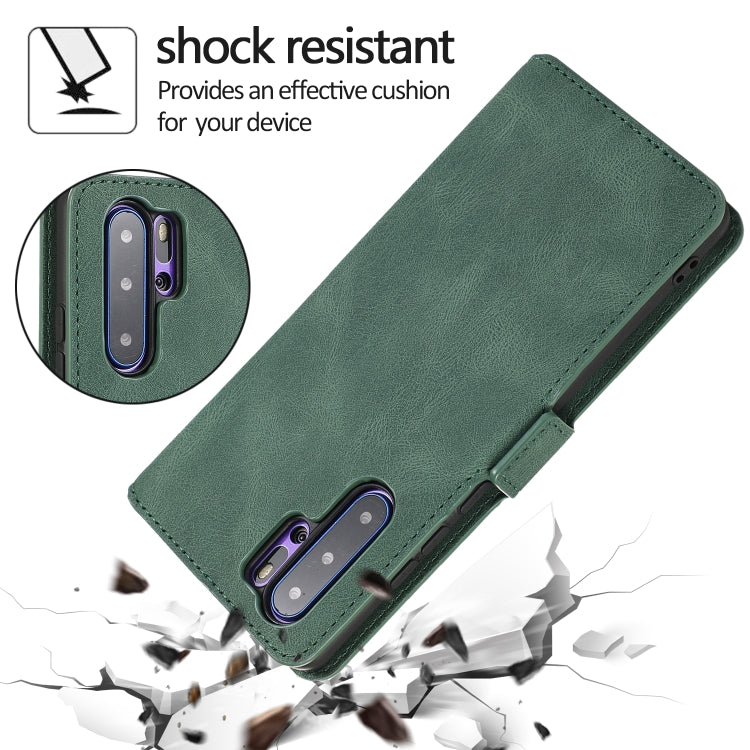 For Huawei P30 Pro Retro Magnetic Closing Clasp Horizontal Flip Leather Case with Holder & Card Slots & Photo Frame & Wallet