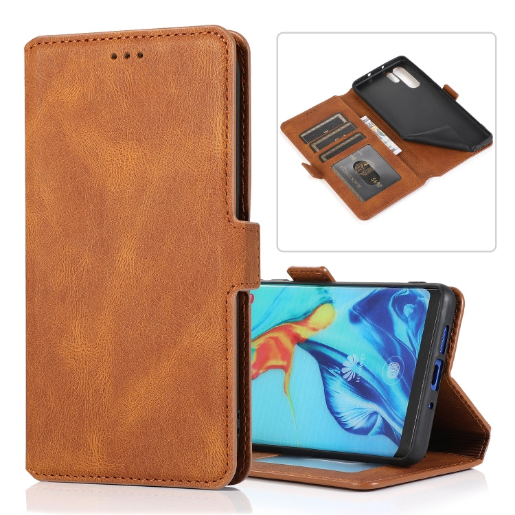 For Huawei P30 Pro Retro Magnetic Closing Clasp Horizontal Flip Leather Case with Holder & Card Slots & Photo Frame & Wallet