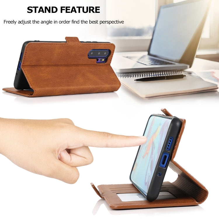 For Huawei P30 Pro Retro Magnetic Closing Clasp Horizontal Flip Leather Case with Holder & Card Slots & Photo Frame & Wallet