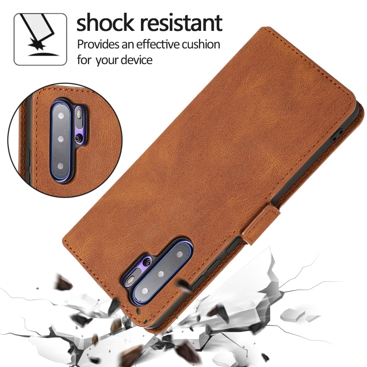 For Huawei P30 Pro Retro Magnetic Closing Clasp Horizontal Flip Leather Case with Holder & Card Slots & Photo Frame & Wallet