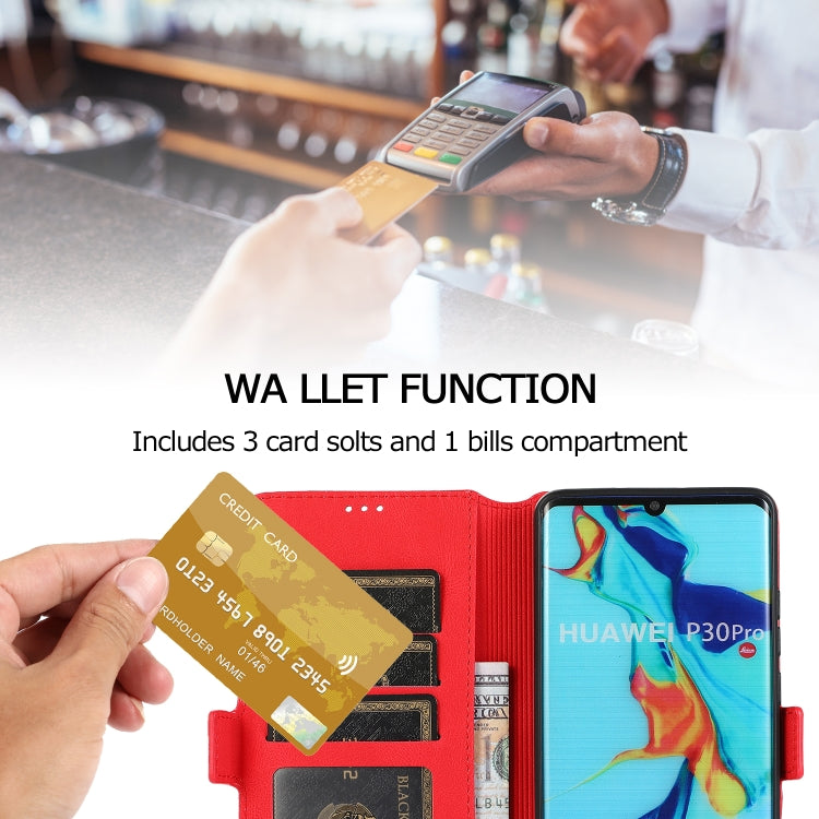 For Huawei P30 Pro Retro Magnetic Closing Clasp Horizontal Flip Leather Case with Holder & Card Slots & Photo Frame & Wallet